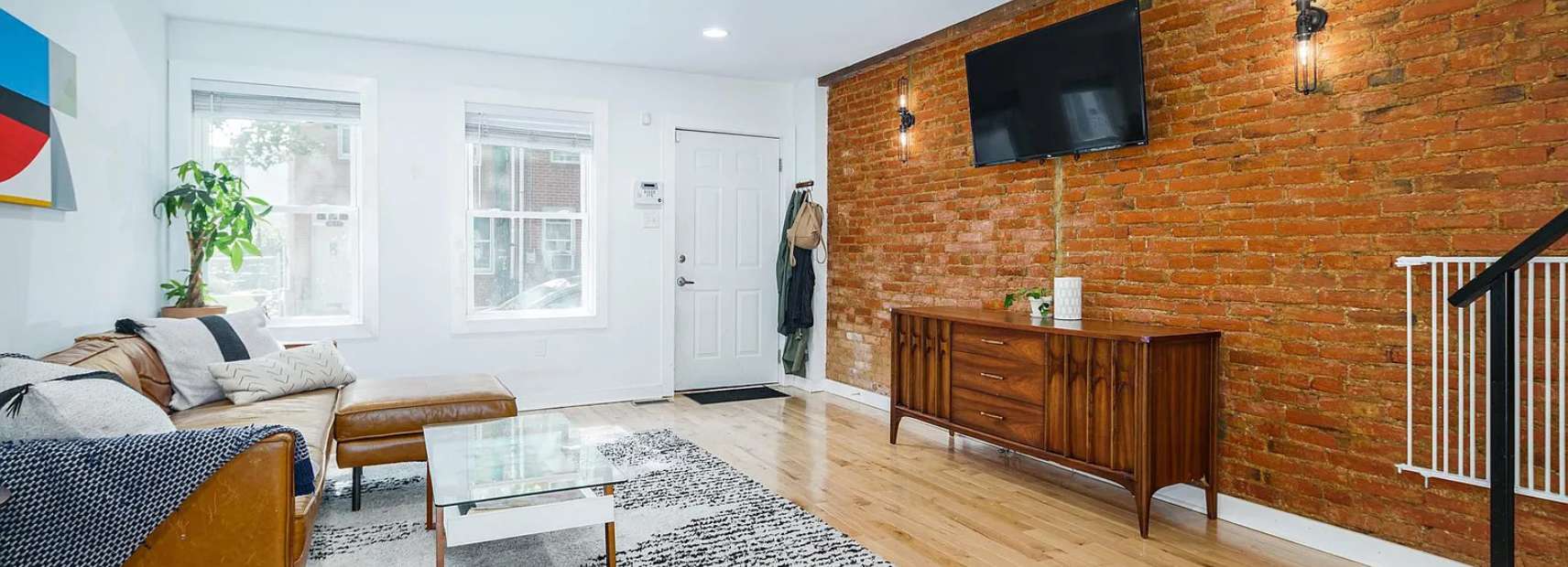 a freshly renovated living area after a 203k loan and remodel in the greater philadelphia area with atlas consultation